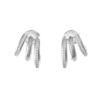 Guess moteriški sidabro spalvos auskarai iš nerūdijančio plieno